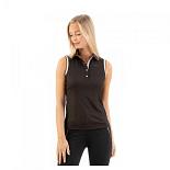 ANKY Sleeveless Polo Shirt Black