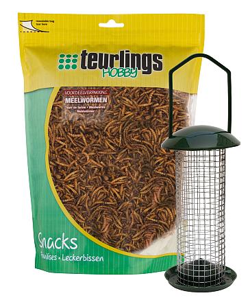 Teurlings meelwormen 500 gr + feeder
