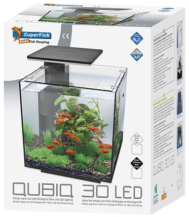 SuperFish aquarium Qubiq 30 LED zwart