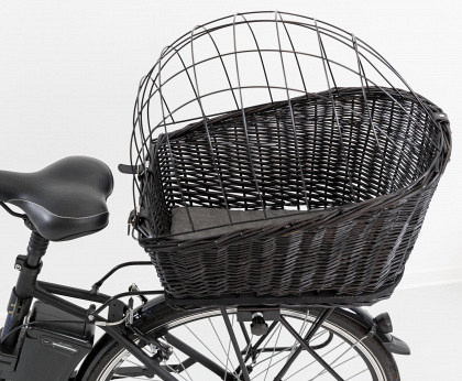 TRIXIE fietsmand met rooster voor bagagedrager Zwart