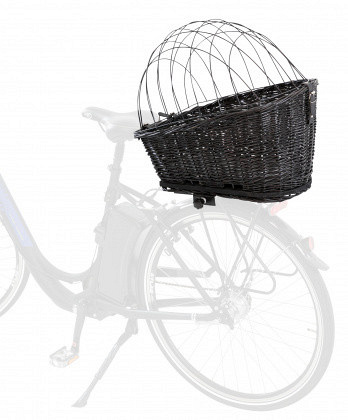 TRIXIE fietsmand met rooster voor bagagedrager Zwart